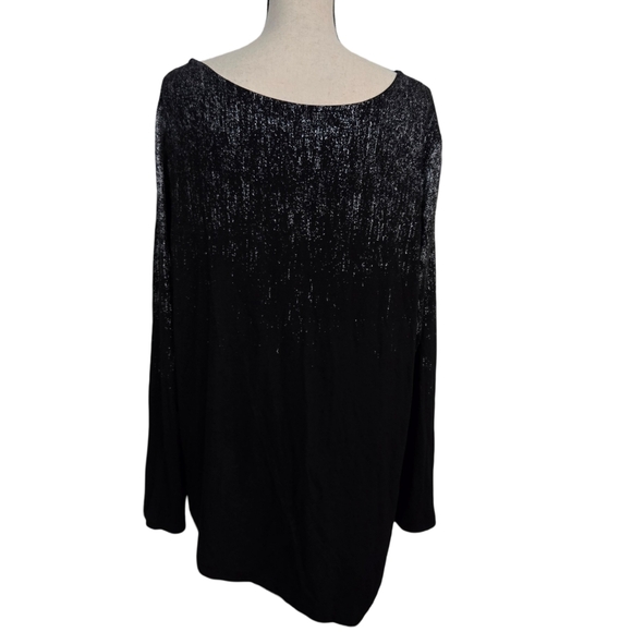 SEVEN 7 Women's Black & White Long Sleeve Top - XL - Picture 2 of 6